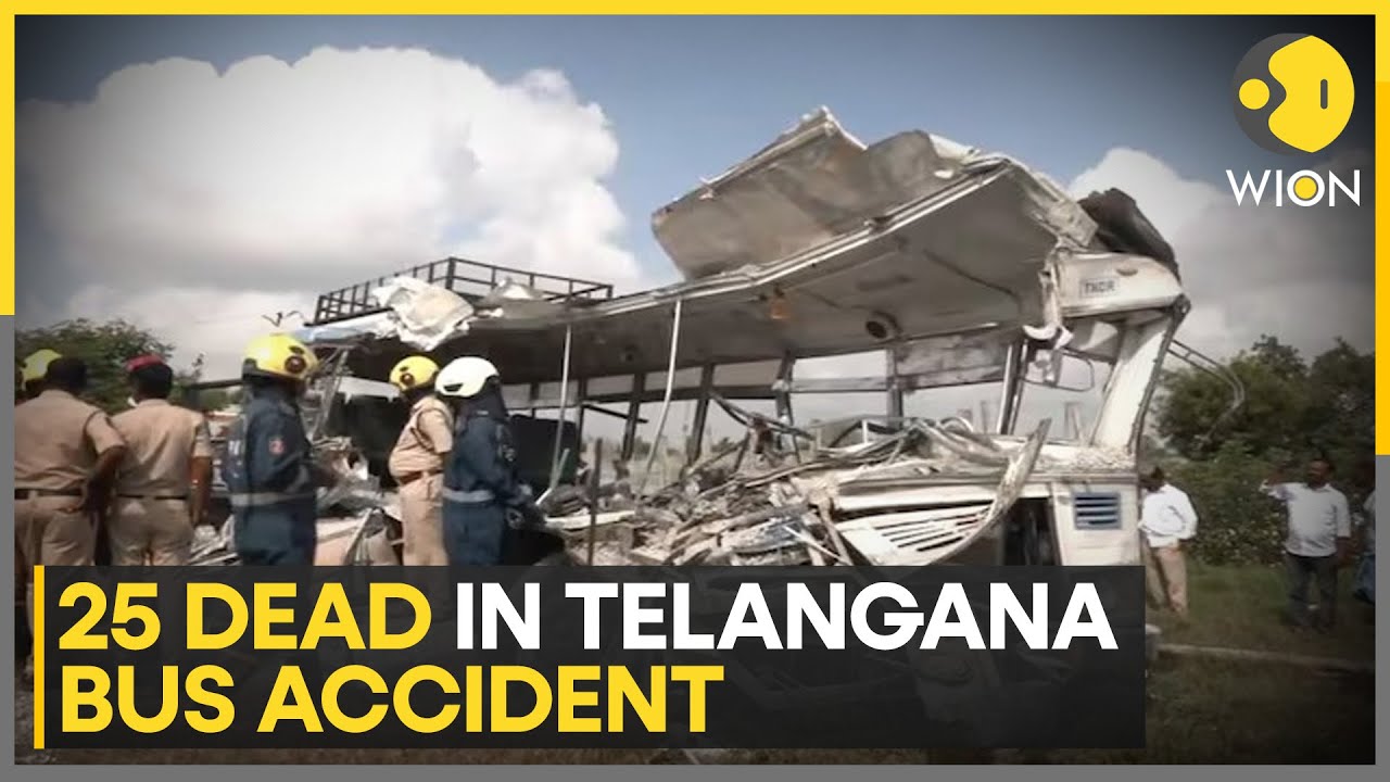Telangana Tragedy: At Least 25 Killed as Tipper Truck Collides with RTC Bus | WION