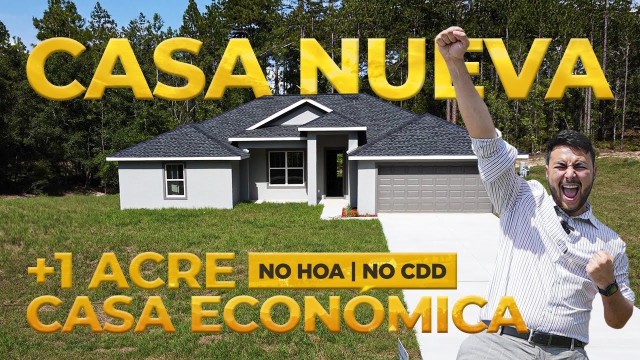 🌳 Casa Economica con Más de 1 acre en Florida | sin HOA sin CDD | Dunnellon