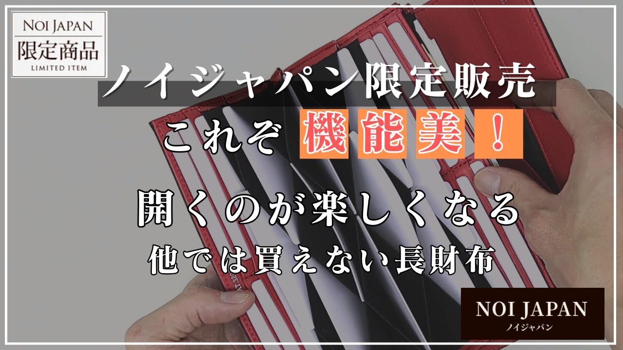 見た目が楽しい！圧巻の光景！！綺麗に並ぶカードの機能美！実用新案登録のハニーセル®搭載＋使いやすさを求めてギャルソン型のノイジャパン限定商品【ノイジャパン公式チャンネル】