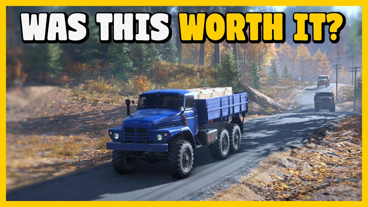 Строительство дороги для колонны автомобилей через болото в игре RoadCraft.