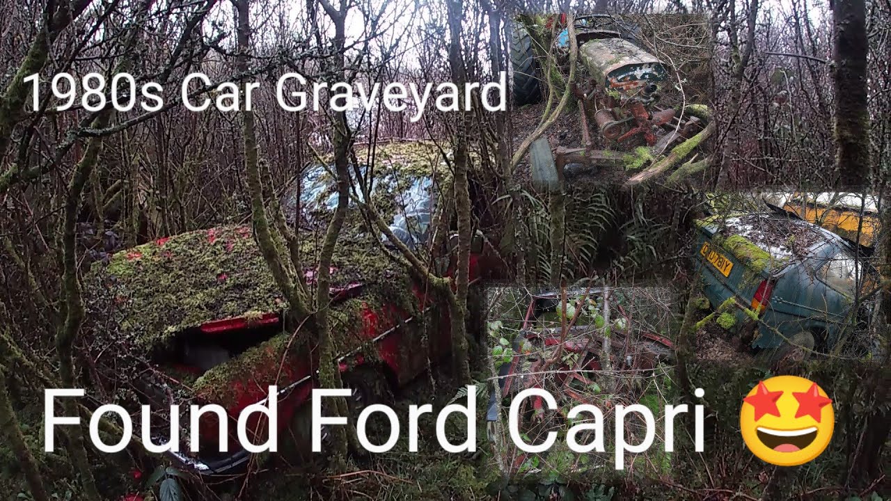 Abandoned CAR GRAVEYARD Full Of 1980's Vehicles.. MK1 FORD FIESTA, FORD CAPRI, FORD SIERRA, MERCEDES
