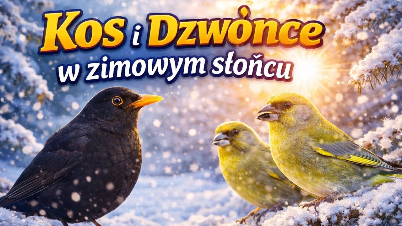 Lutowy karmnik - kos i dzwońce w zimowym słońcu🐦❄️🌤️ @CalmaLuz 