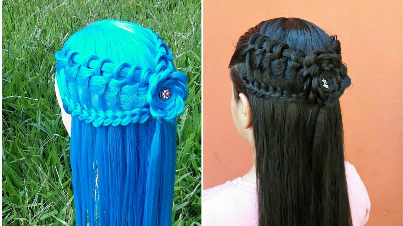 Peinados fáciles | trenza nudo con flor