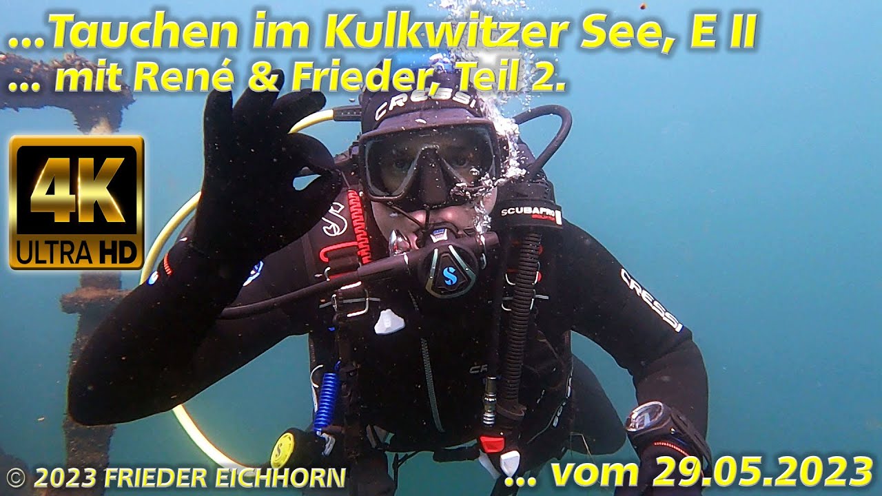 Tauchen im Kulkwitzer See E II, 🐟, bei Lausen-Grünau, ☀ sonniges Wetter 👌, 29..05.2023, Teil 2...
