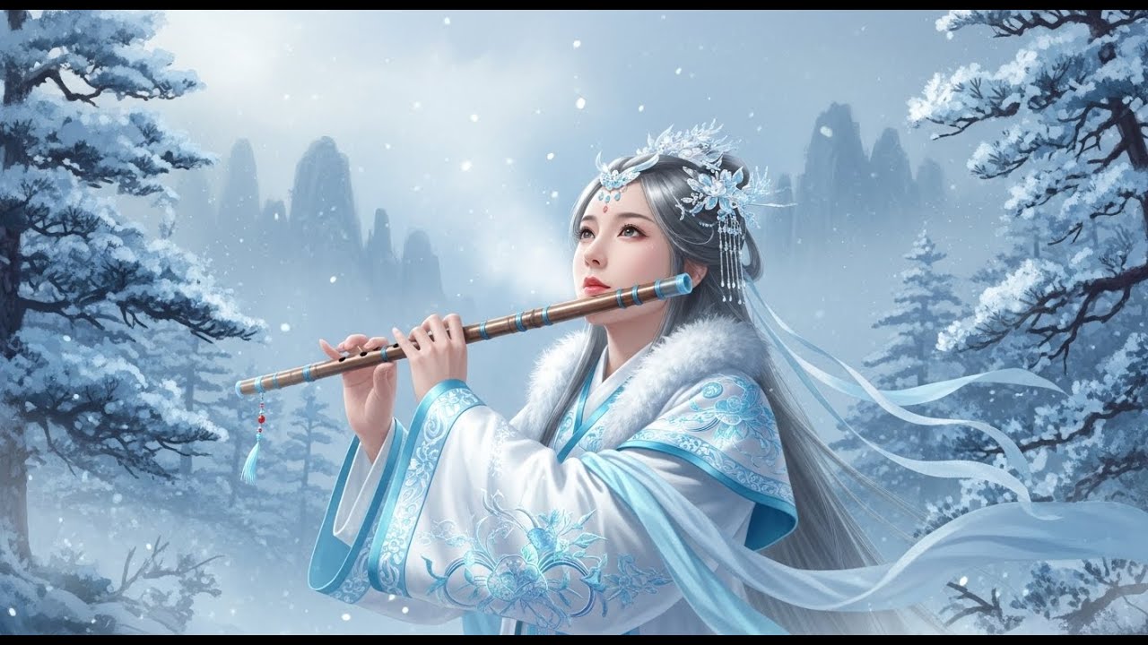 Chinese Zen Sleep Music , 🍂 Bamboo Flute Guqin & Guzheng Accents, Very Slow Rhythm in Winter