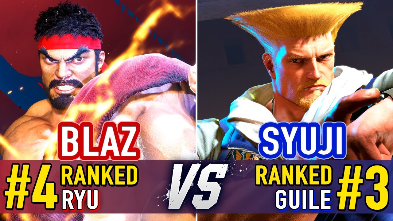 SF6 🤜 Blaz (#4 Ranked Ryu) vs Syuji (#3 Ranked Guile) 🤛 SF6 High Level Gameplay