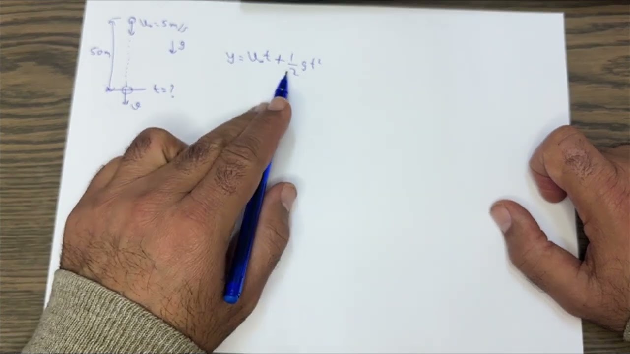 Fizik I Final Sınavı Yukarıdan Aşağı Atış Soru Çözümü (Physics I Final Down Throw Question Solution)