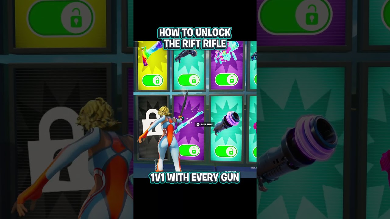 HOW TO UNLOCK THE RIFT RIFLE IN 1V1 WITH EVERY GUN!!!!