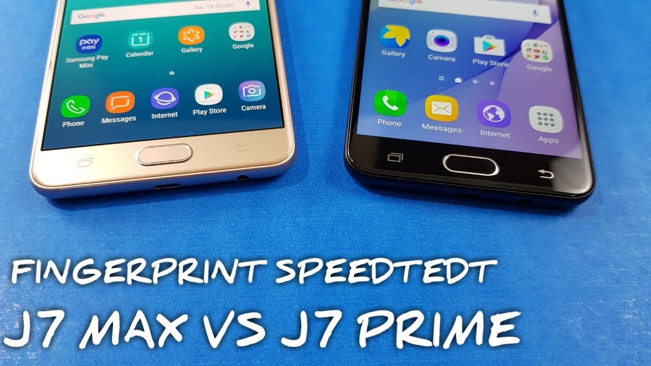Samsung J7 Max vs Samsung J7 Prime FINGERPRINT SPEEDTEST!