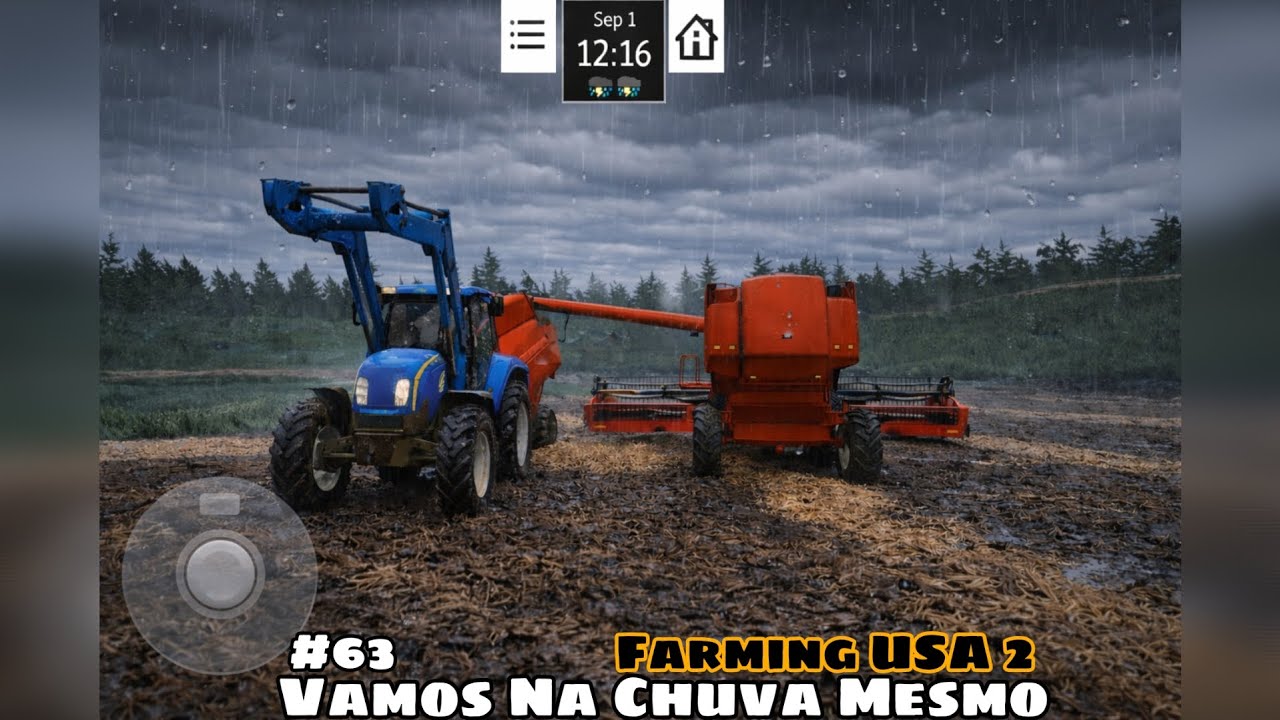 Farming USA 2 - Colhendo Cevada Debaixo Da Chuva 