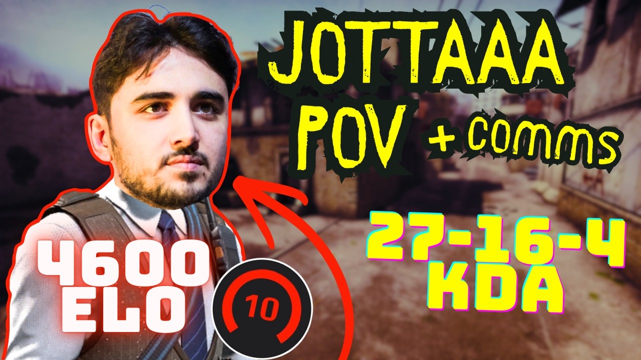 jottAAA CS2 POV - DUST 2 | 27-16-4 KDA | FACEIT 4600 ELO