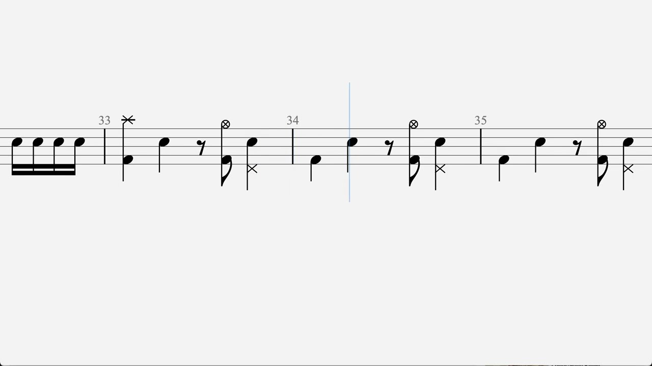 Geometry Dash - Sub Zero - Drum Sheet Music