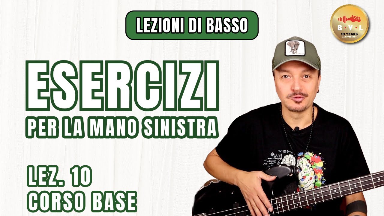 Lezioni di Basso #10 Corso Base - Esercizi per la mano sinistra