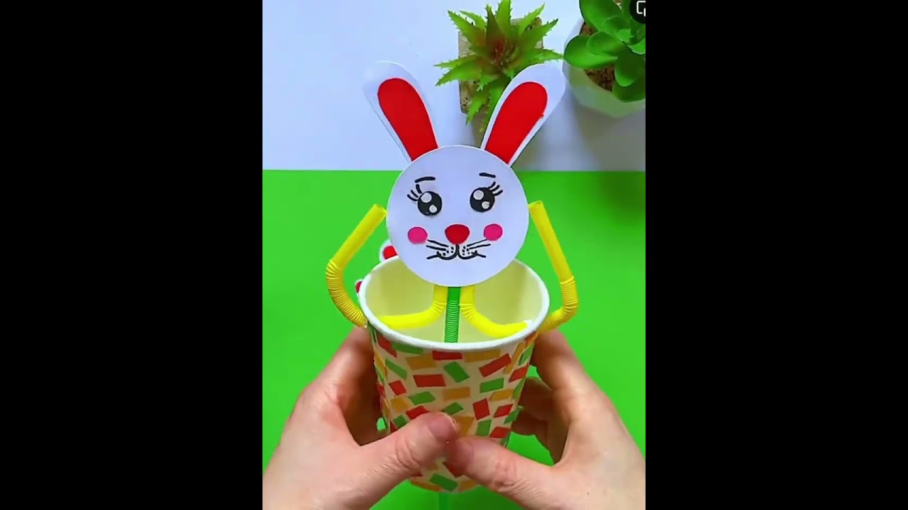 Diy ideas with paper & disposable glass/ paper art work / paper decor ideas