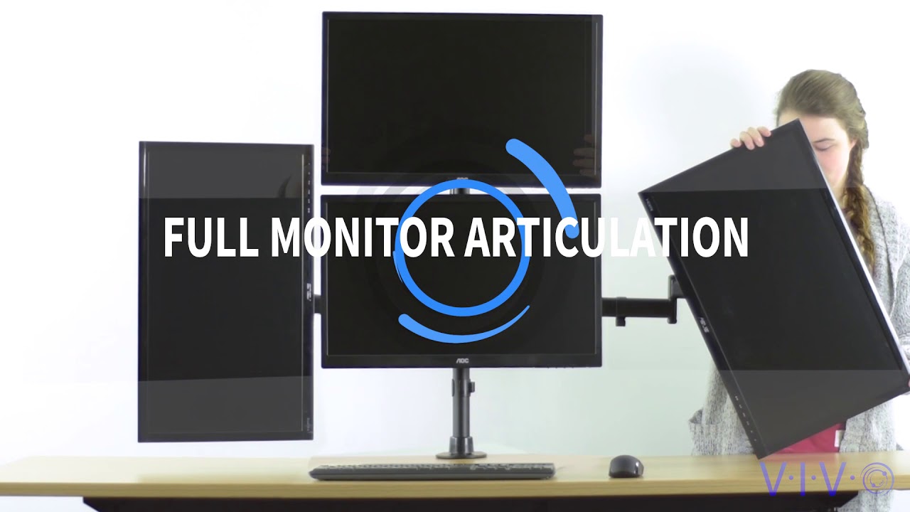 STAND-V004Y Quad Monitor Desk Mount by VIVO