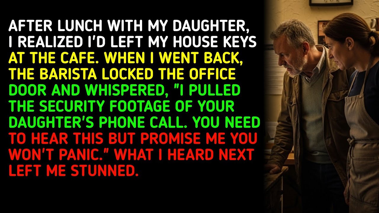 AFTER LUNCH WITH MY DAUGHTER, I REALIZED I'D LEFT MY HOUSE KEYS AT THE CAFE. WHEN I WENT BACK, 