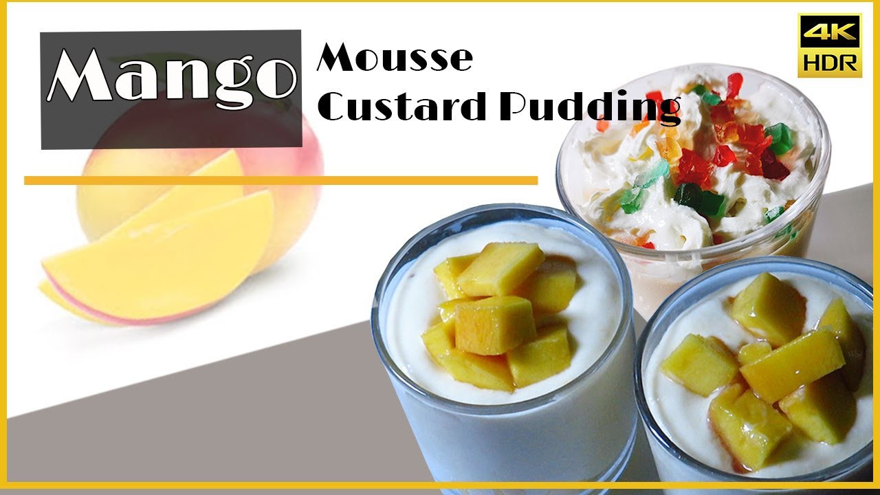 Easy Mango Dessert Recipes | Mango Mousse | Mango Custard Pudding | Malayalam