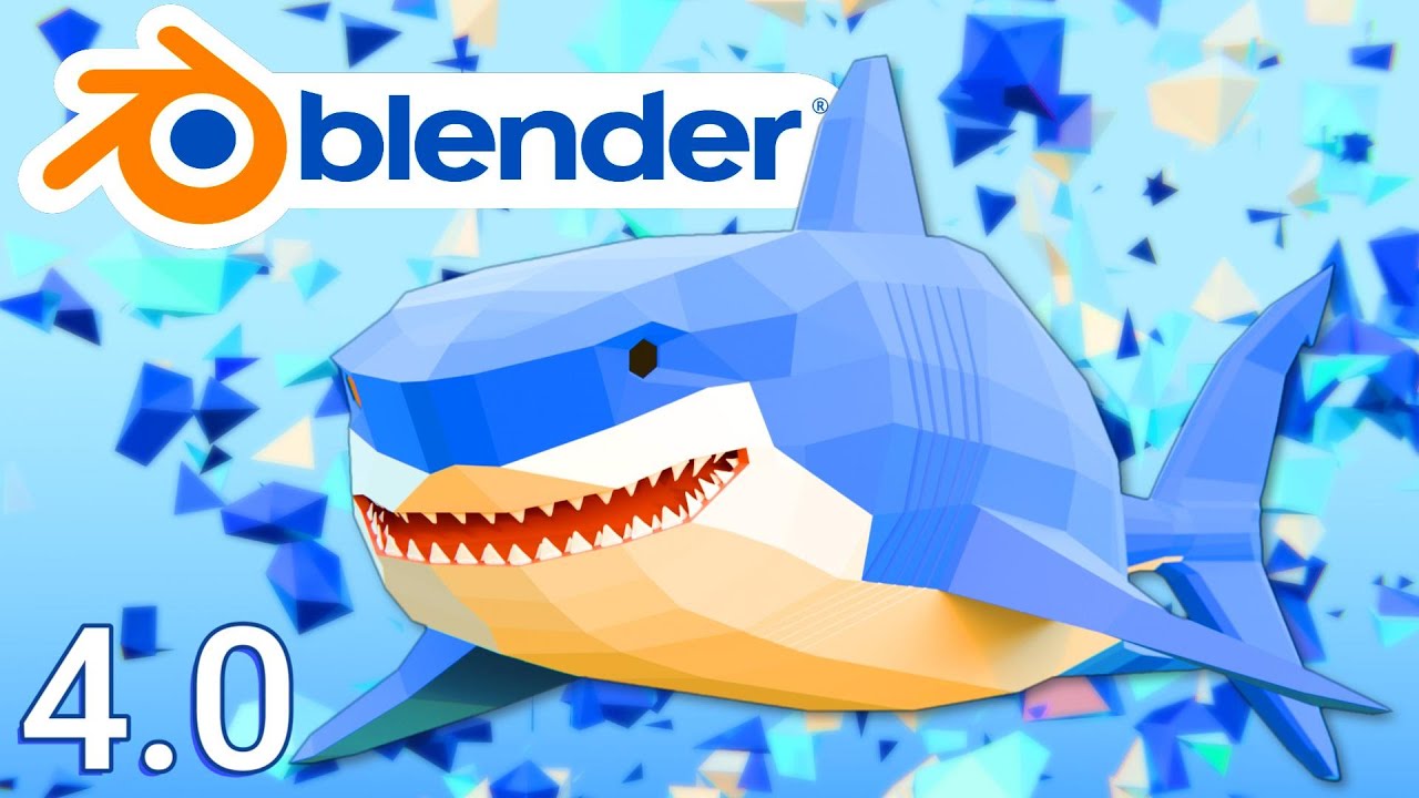 Low Poly Shark in Blender Tutorial | By Malikose Studio