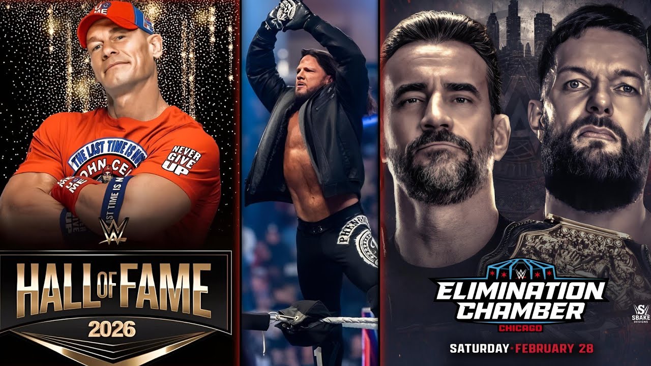 John Cena "HALL of FAME" Induction 🤩 | CM Punk Vs Finn Balor Official | WWE Elimination Chember 2026