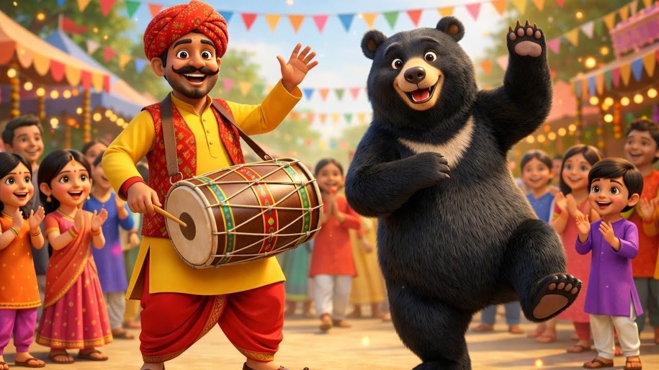 Kaalu Madari Aaya 🐻 | Bhalu Wala Gana | Hindi Nursery Rhymes | Kids Cartoon Song 3D