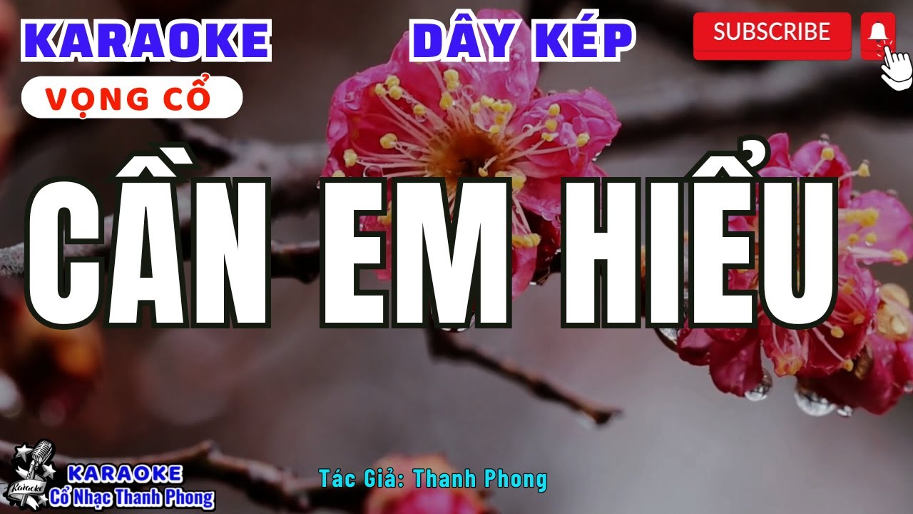 Karaoke Vọng cổ CẦN EM HIỂU || DÂY KÉP || MỚI