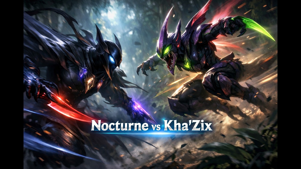 NOCTURNE VS KHA'ZIX JUNGLE ! Interesting build ! @leagueoflegends @riotgames @gaming