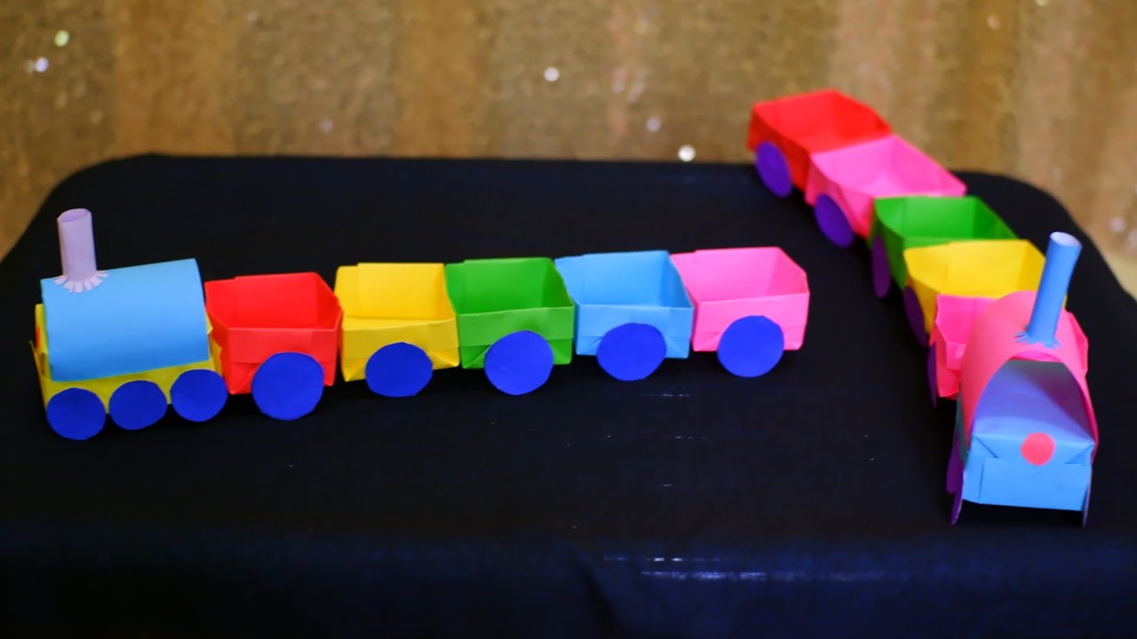 Membuat kereta warna warni dari bahan kertas origami