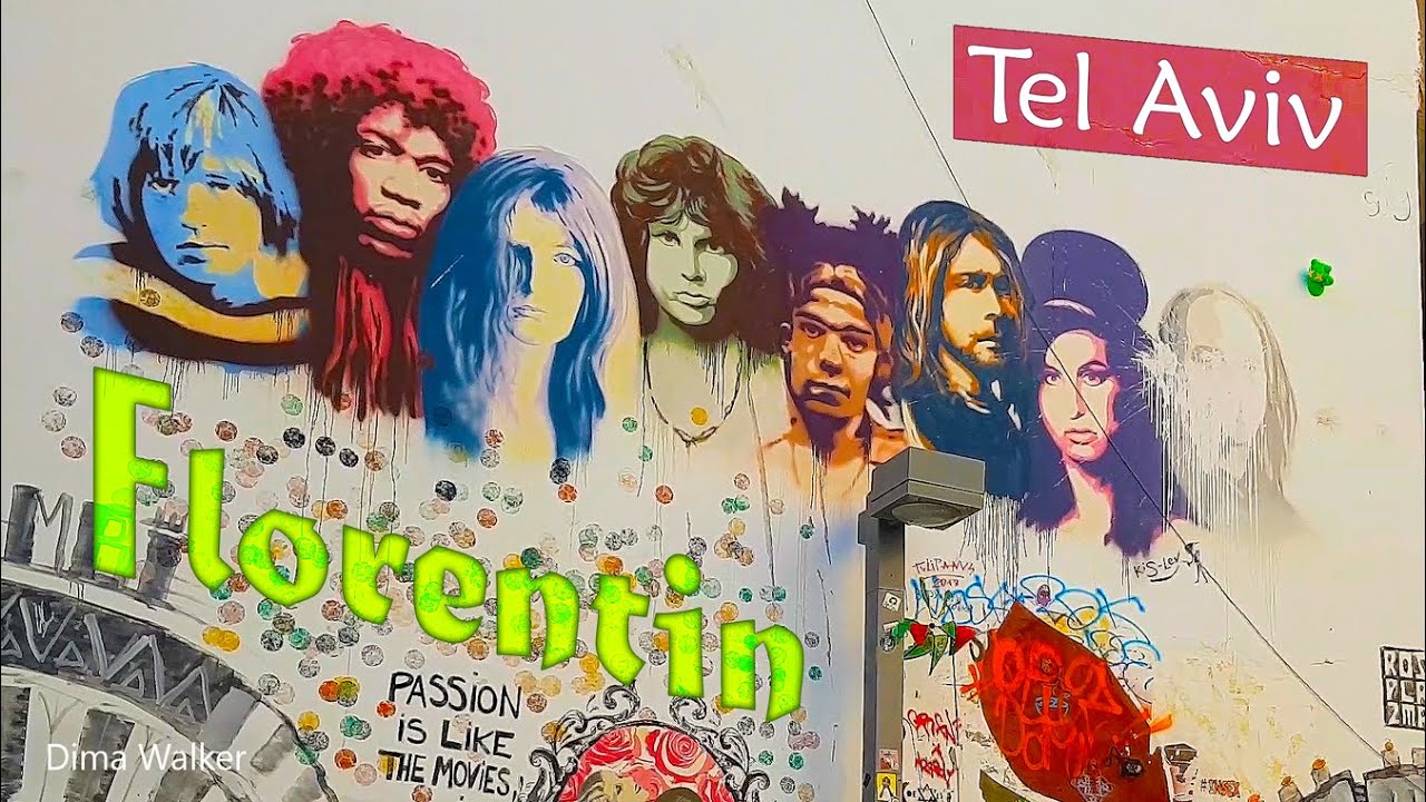 Tel Aviv, Walking in FLORENTIN District, GRAFFITI