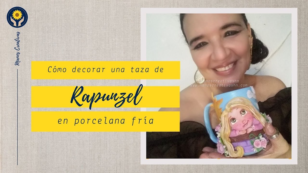 Cómo decorar una taza de Rapunzel | Escuela Manos Creativas