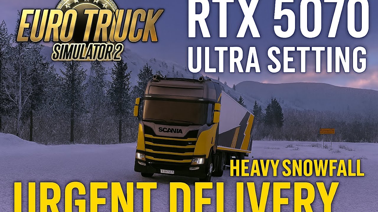 URGENT DELIVERY in HEAVY SNOWFALL 🌨️ | ETS2 RTX 5070 ULTRA Graphics 🚛❄️ #ets2 #eurotrucksimulator2 
