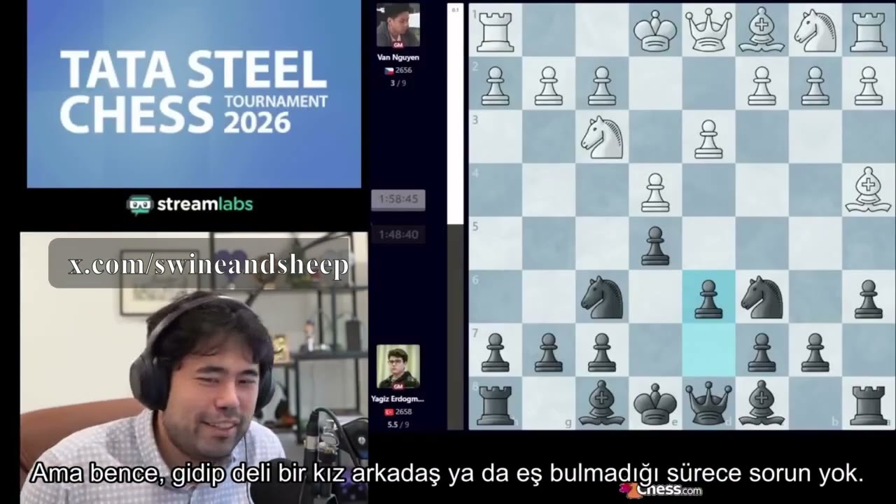 Hikaru Yağız Kaan'ı övüyor : Bu turnuvayı kazanırsa tarihin en iyi performansı olur(Türkçe altyazı)
