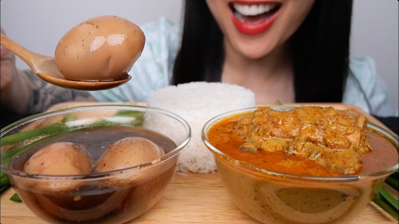 PORK RIB THAI CURRY (ASMR EATING SOUNDS) LIGHT WHISPERS | SAS-ASMR