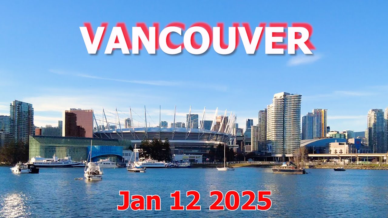 Vancouver Canada Relaxing Walk - Science World, BC Place, Yaletown Sceneries on Jan 12 2025