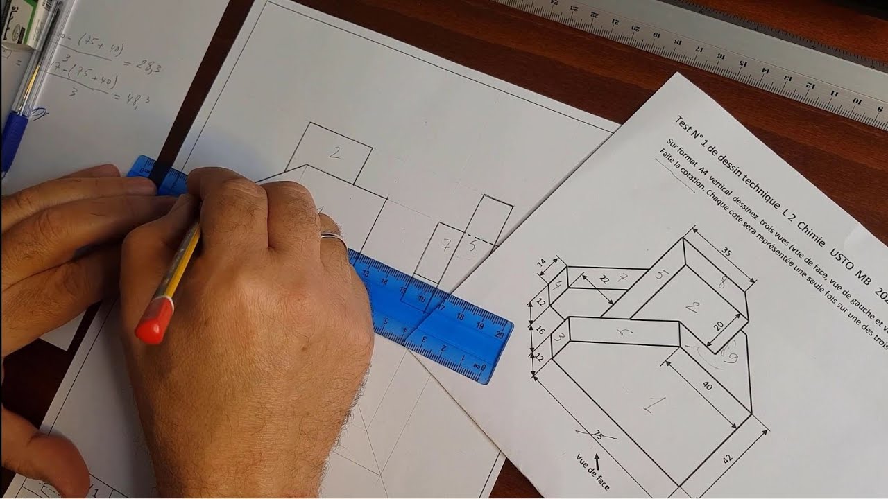 Dessin Technique Exercice d'examen corrigé  Brikci Sid Abdelkader