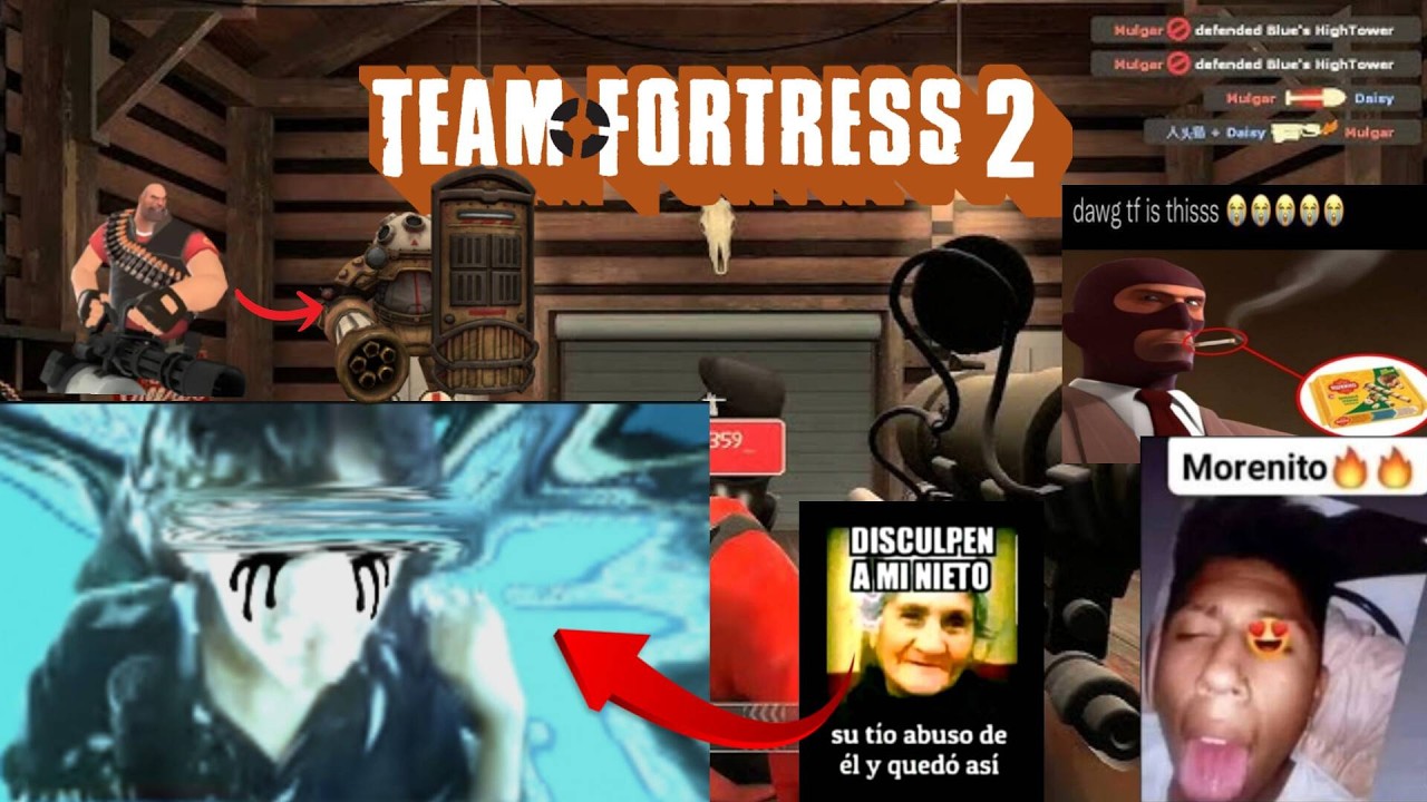 un ente jugando al teamfordtress 2 extensible xd con el chat sub = 1 hora