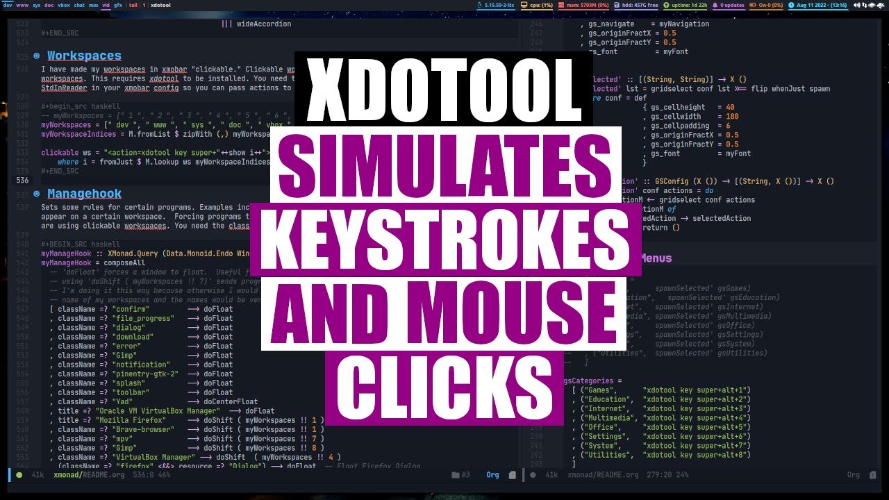Xdotool имитирует нажатия клавиш и щелчки мыши