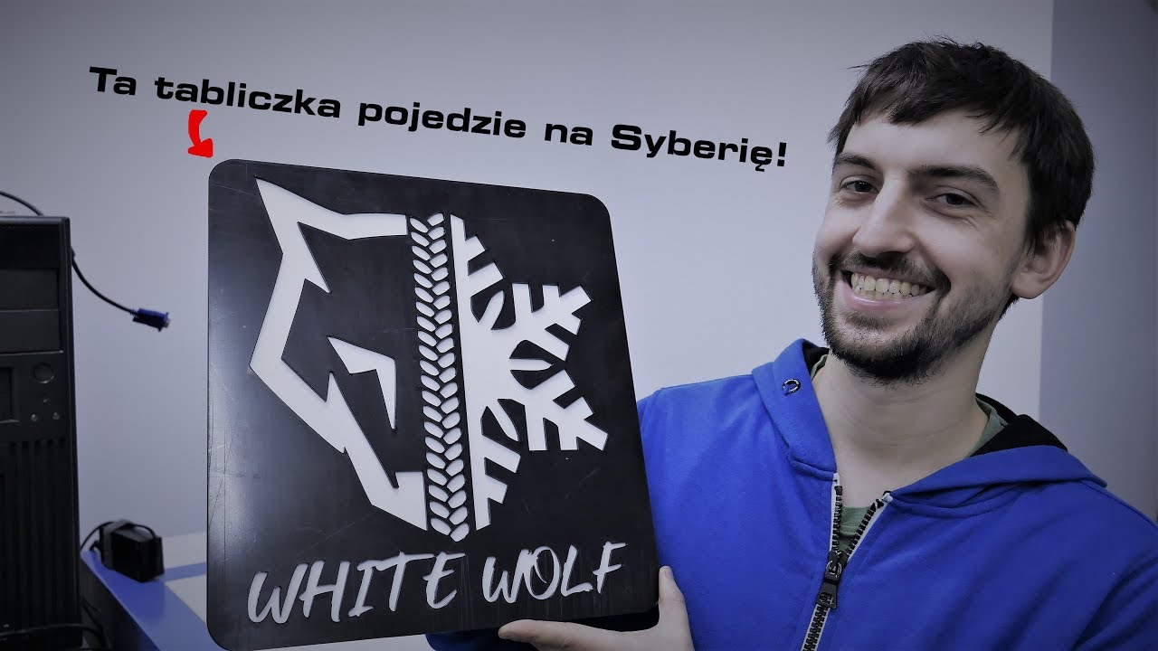 Robimy tabliczkę z logo dla White Wolfa! - Cięcie pleksy laserem :)