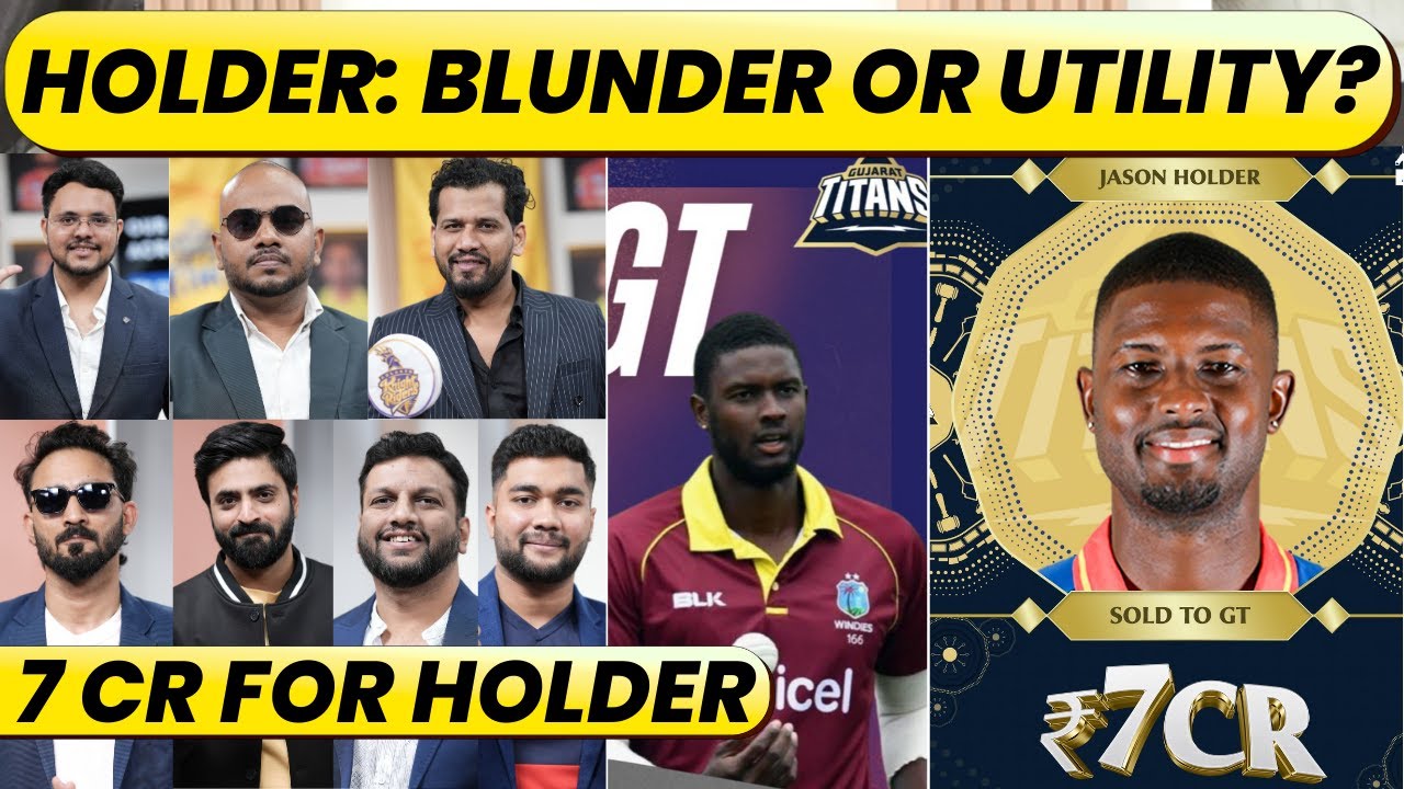 JASON HOLDER FULL TOSS SPECIALIST TO DEATH OVERS SPECIALIST. 7 CRORE BY GT, CSK BIDDING WAR