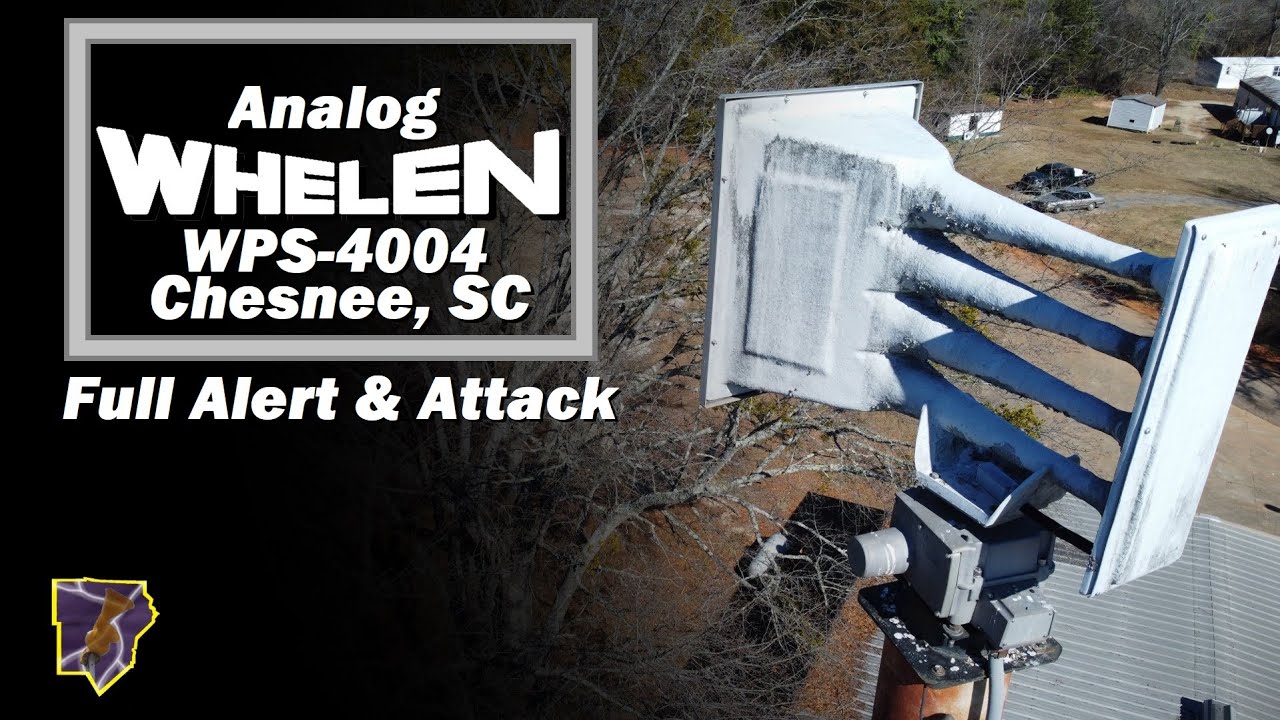 Analog Whelen WPS-4004 Siren Test - Alert & Attack - Chesnee, SC