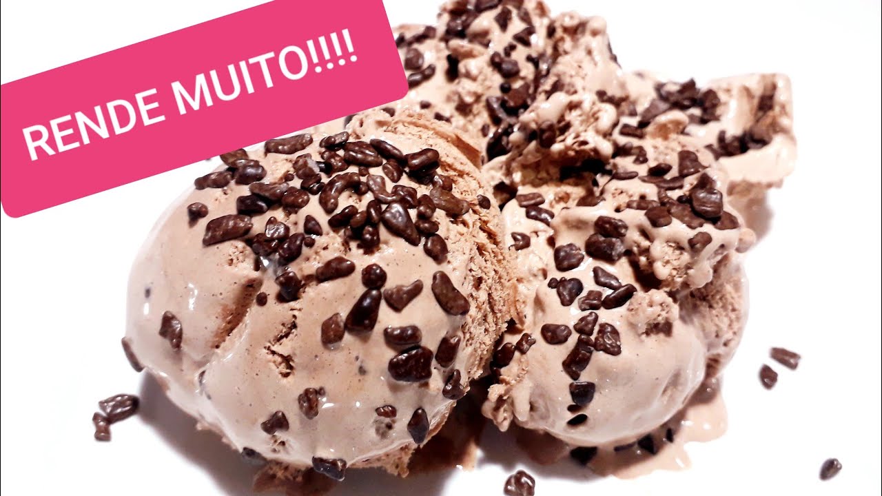 Sorvete CREMOSO   sem liga neutra sem gelatina SOBREMESA GELADA  Rende MUITO ❤❤❤