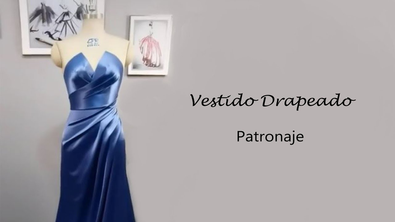 Vestido drapeado. Patrones. DIY. Paso a paso.