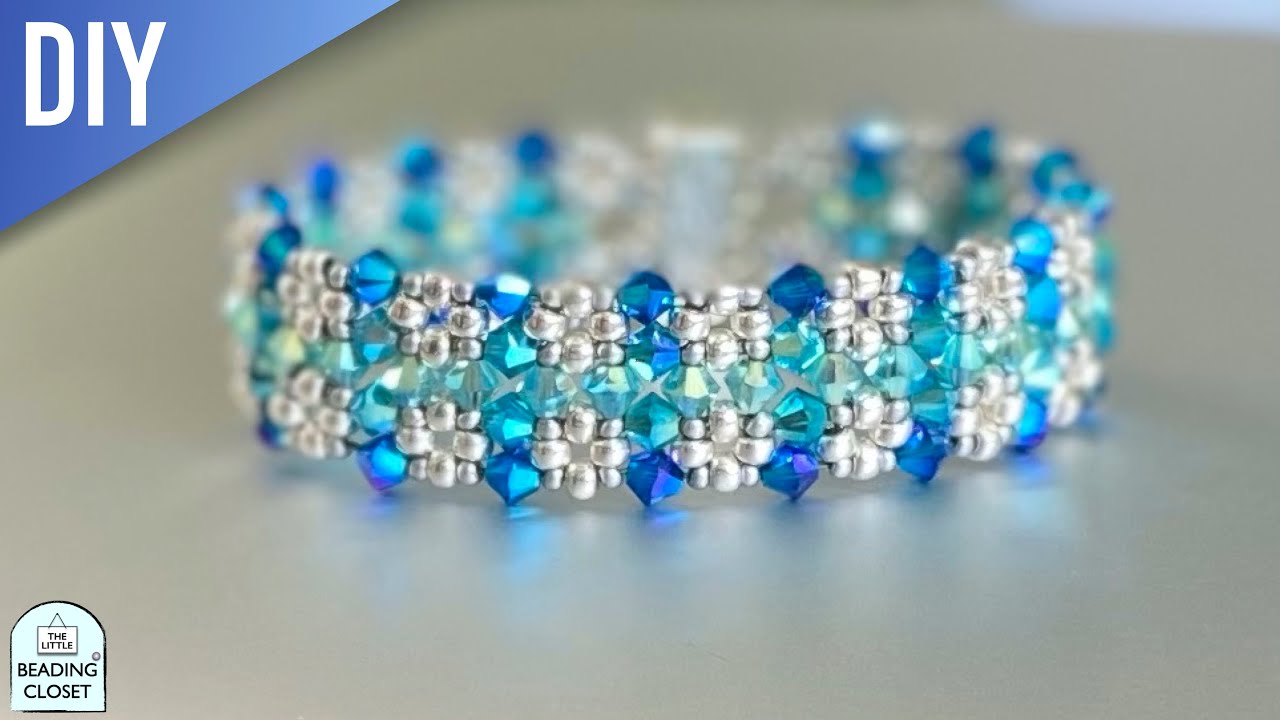 How to make a 4mm bicone crystal and seed bead bracelet.
