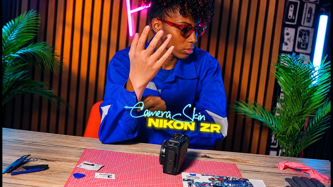 NIKON ZR camera skin wrap application MY LIL THERAPY! FIEMECHANICS