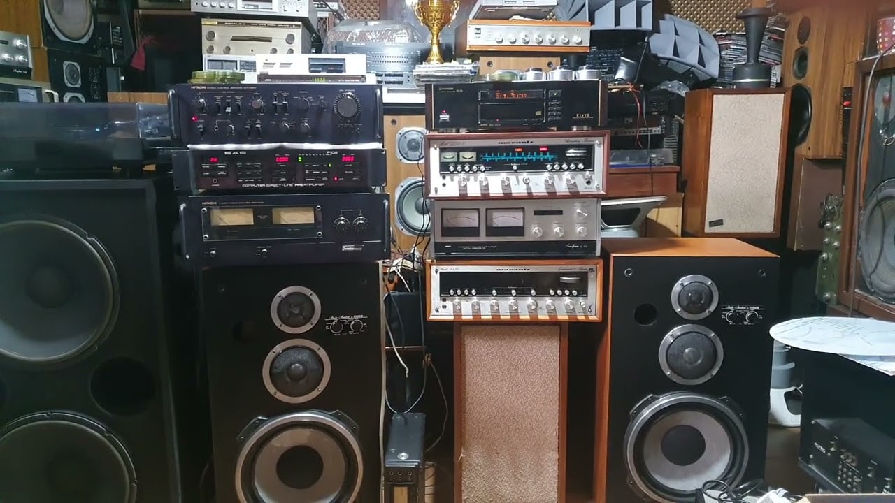 BAFLES FISHER  U.S.A UPGRADEADO MUNDORF SILVER OIL CAP ,  MARANTZ RECEIVER UPGRADEADO NICHICON GOLD 