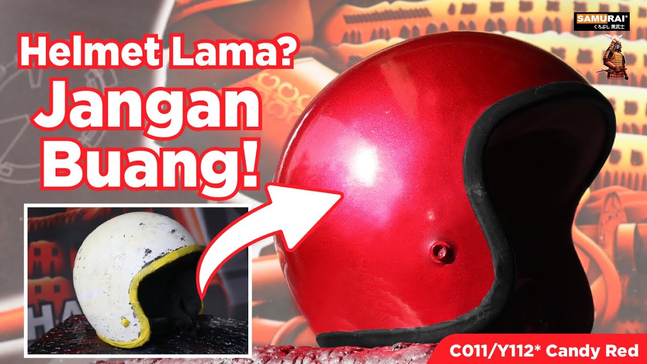 Jom Spray Helmet dengan CANDY RED | SAMURAI PAINT MALAYSIA