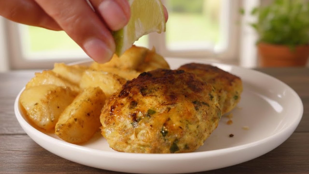 Рецепт сочных греческих котлет из курицы с картофелем