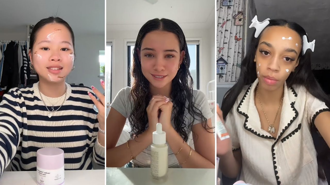 GRWM  ( Get Ready With Me ) Makeup Tutorial Tiktok Compilation ❤️(Skincare, Makeup, Outfits) 499🥰