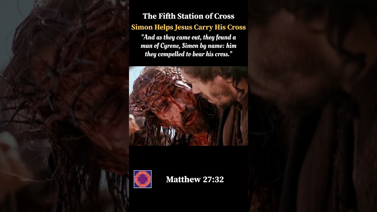 The Fifth Station of the Cross Simon Helps Jesus Carry his Cross #jesus #christ #cross #edits #short