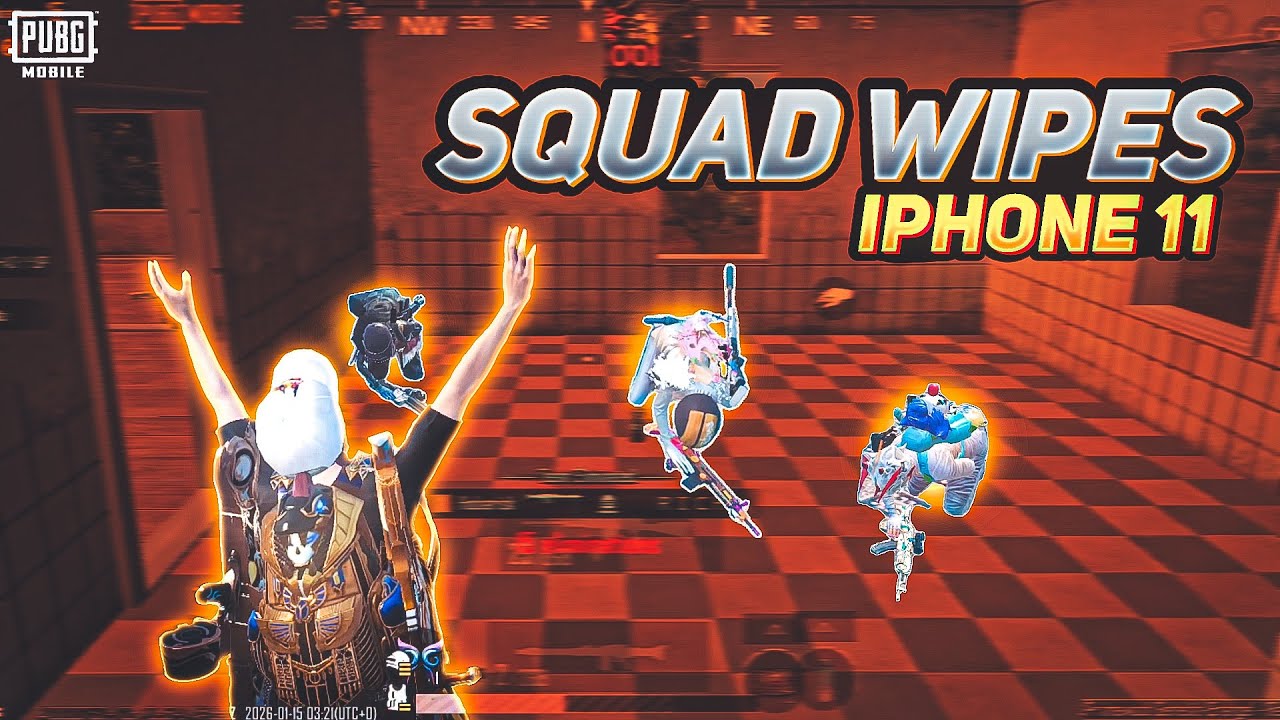 Intense Squad Wipes | PUBG MOBILE IPHONE 11 Clutches | 5 Finger + Gyro
