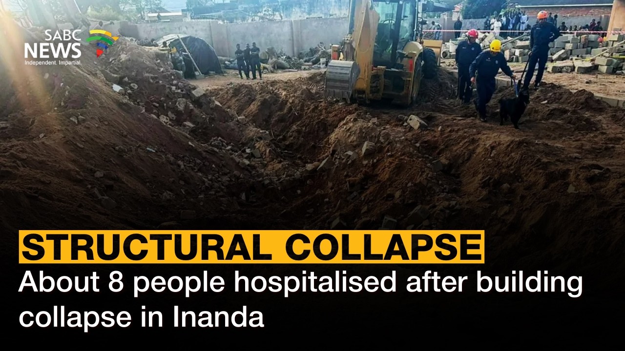 Eight injured after retaining wall collapse in Inanda